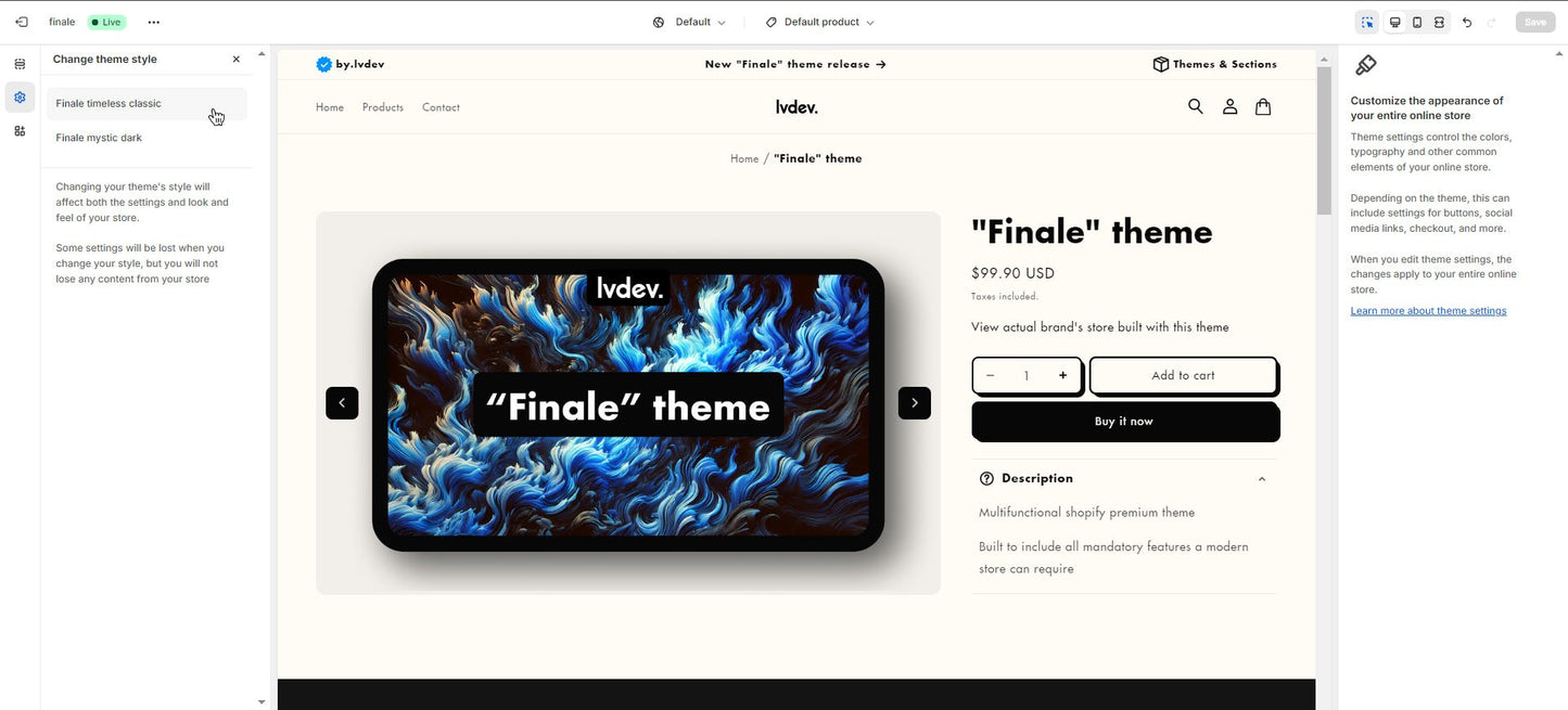 "Finale" theme