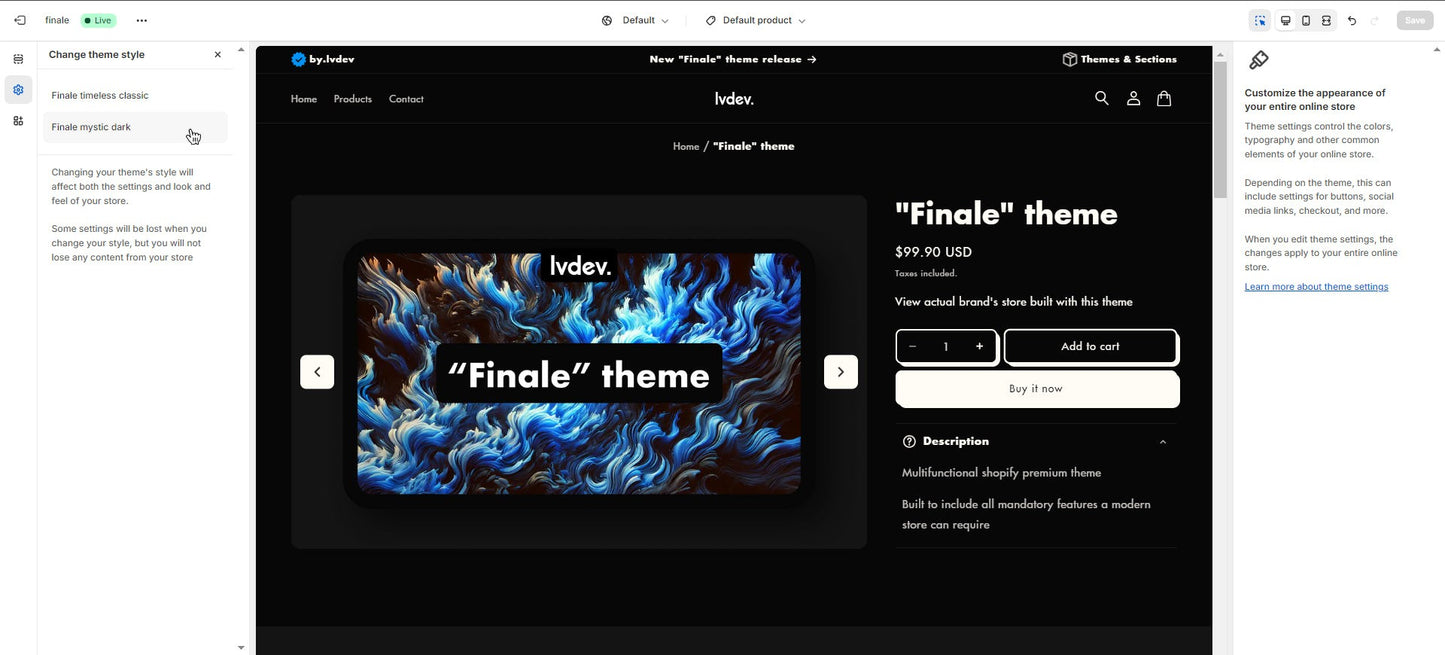 "Finale" theme